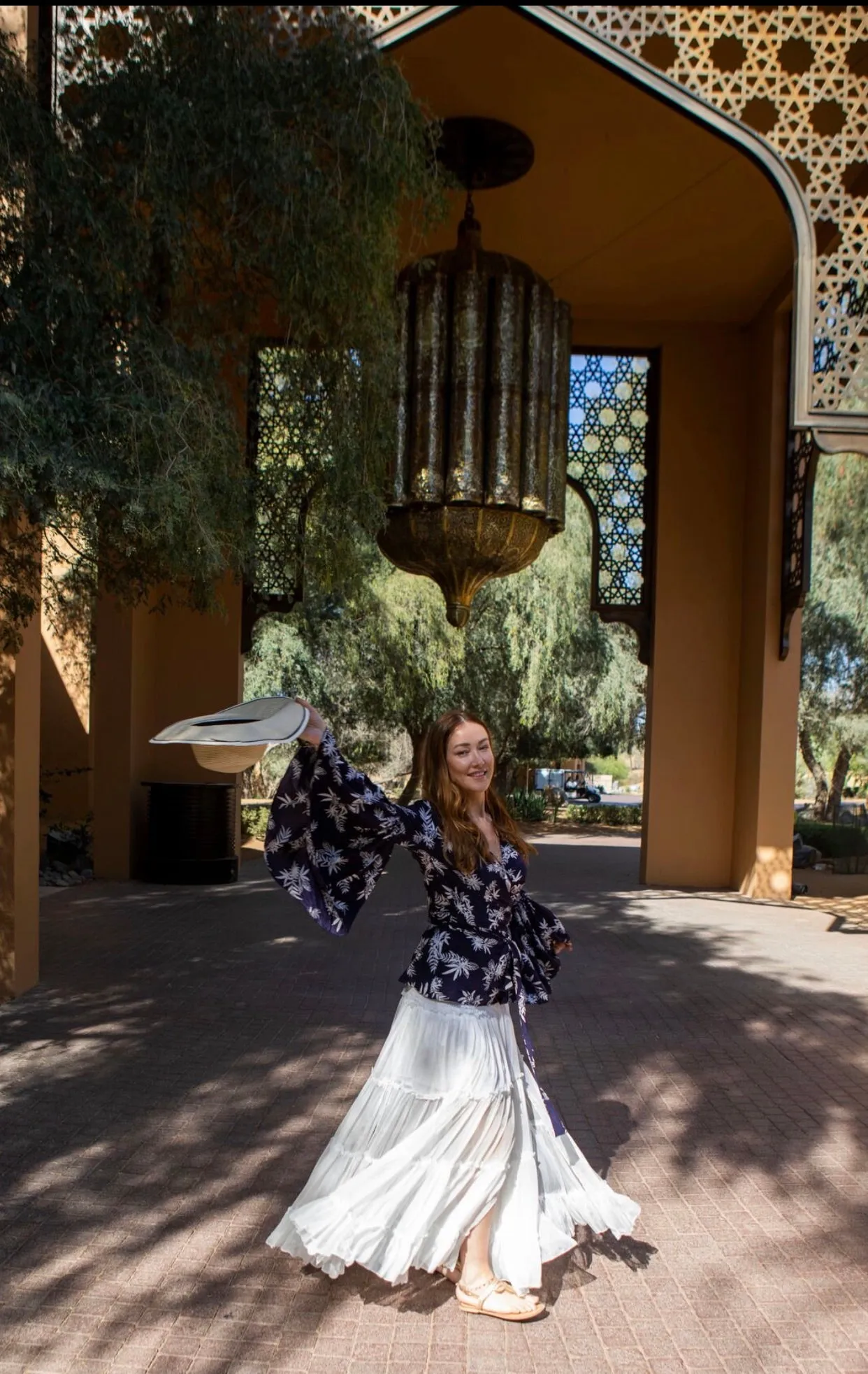 Wrap top with flared sleeves