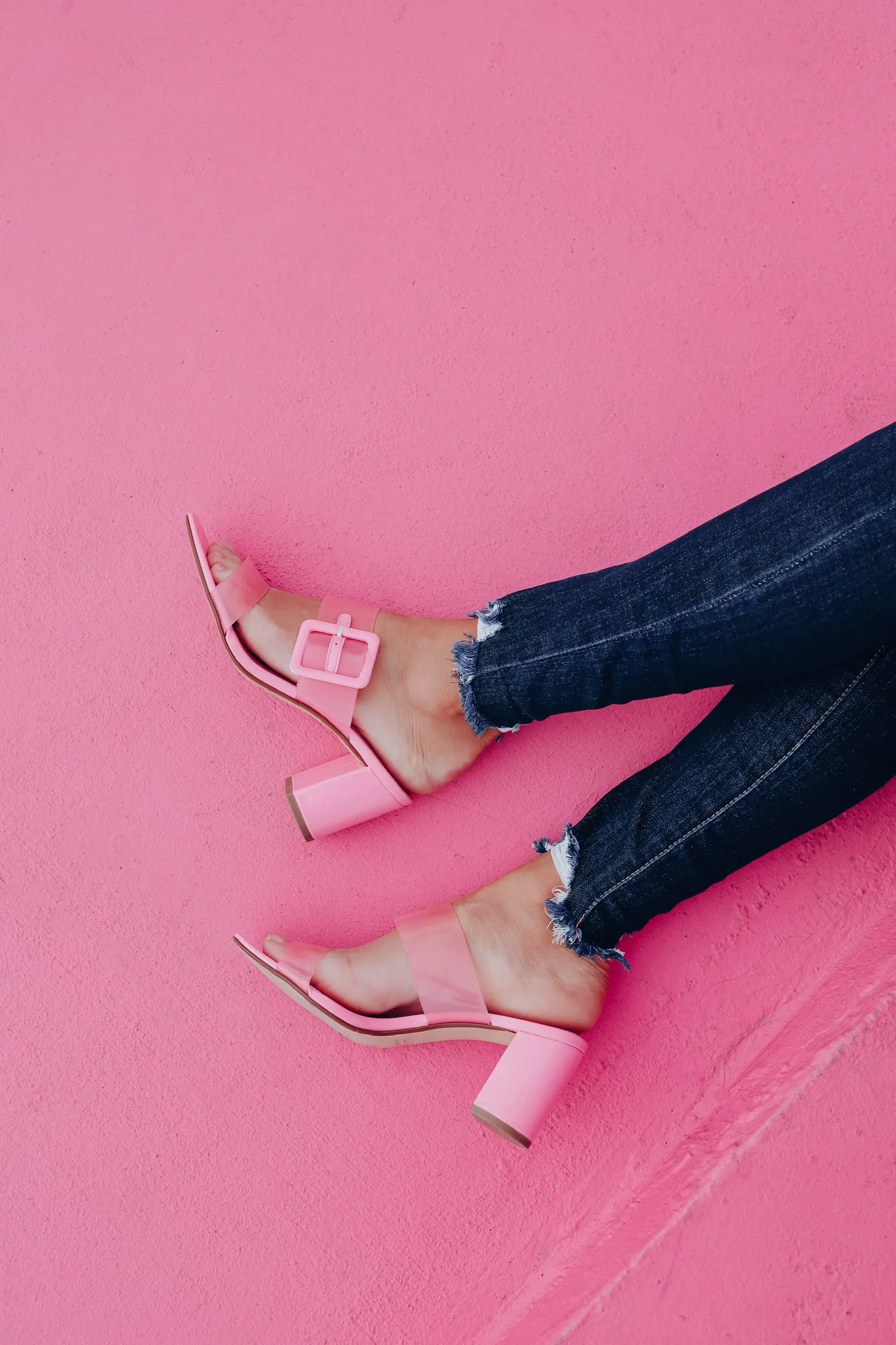 Yippy Block Heel Sandal by Chinese Laundry - Pink