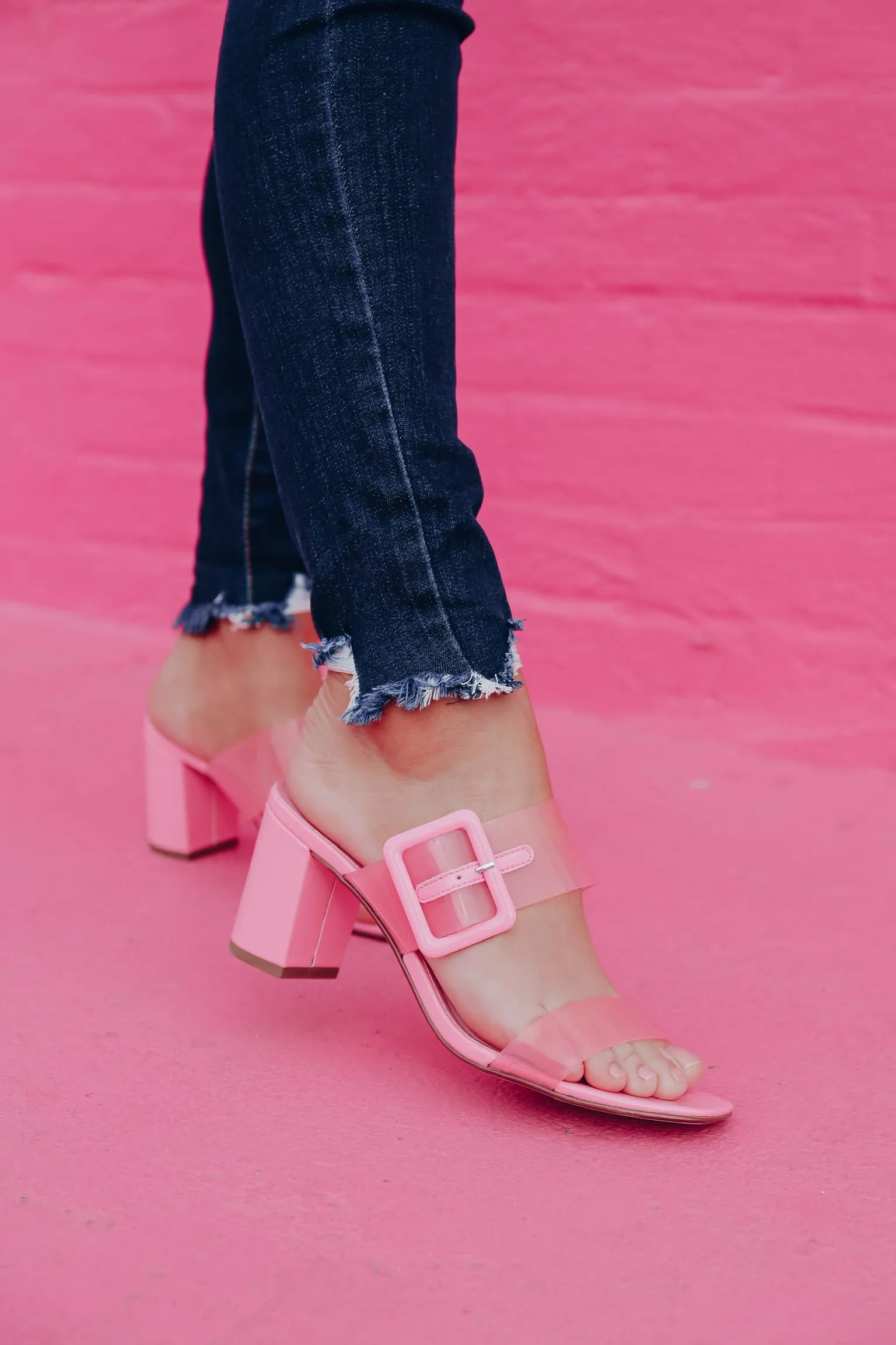 Yippy Block Heel Sandal by Chinese Laundry - Pink