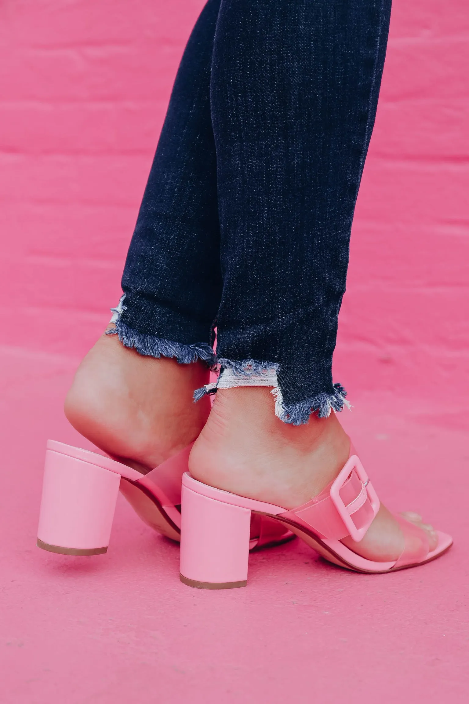 Yippy Block Heel Sandal by Chinese Laundry - Pink