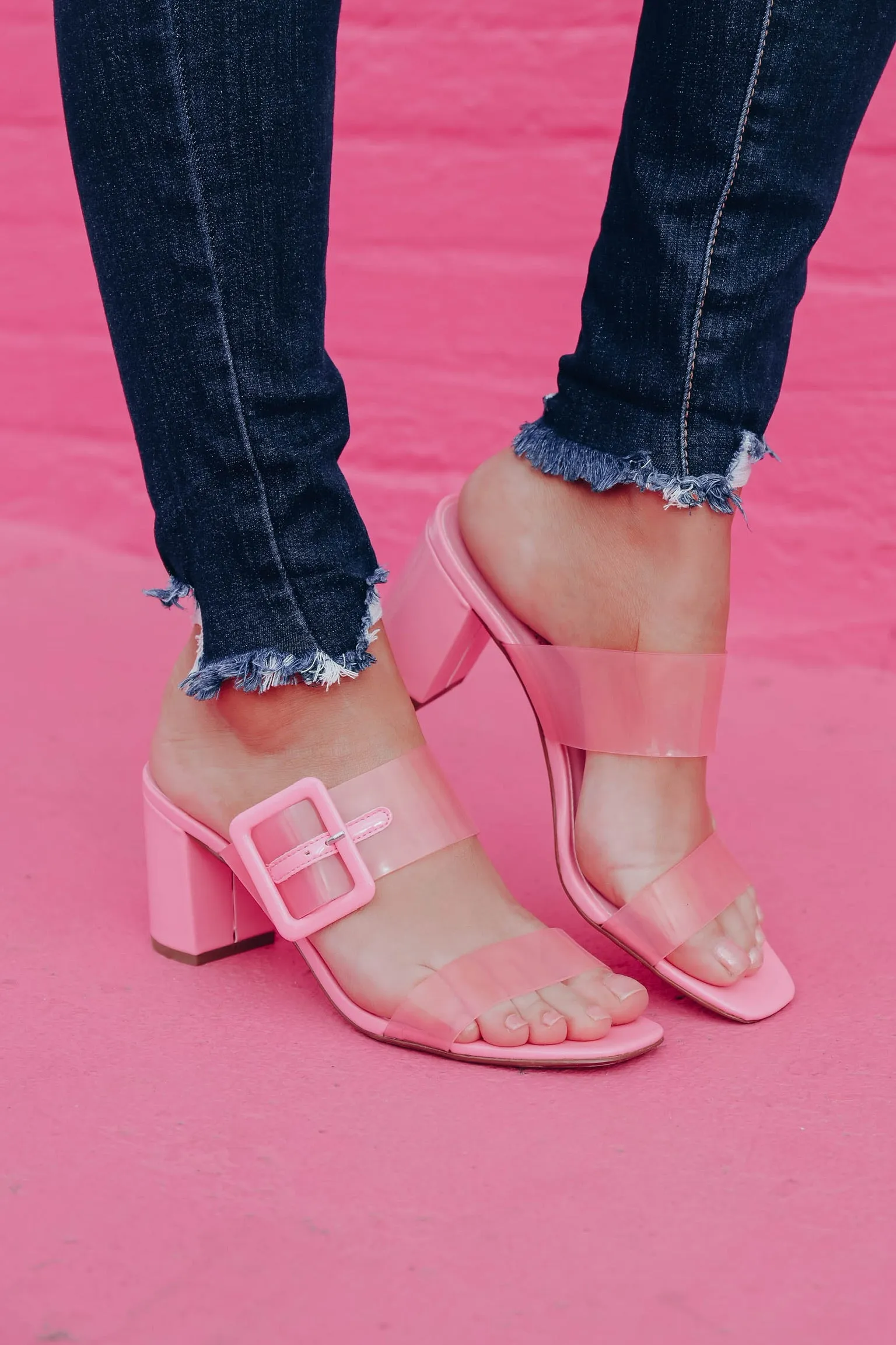 Yippy Block Heel Sandal by Chinese Laundry - Pink