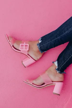 Yippy Block Heel Sandal by Chinese Laundry - Pink