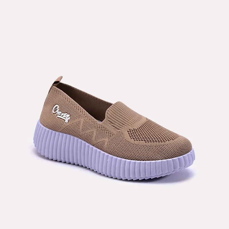 Zoraya Brown Platform Slip On Sneakers 0440751